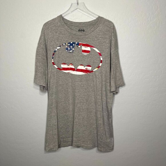 D.C. Comics American Flag Batman T-Shirt 2XLT - Picture 1 of 3